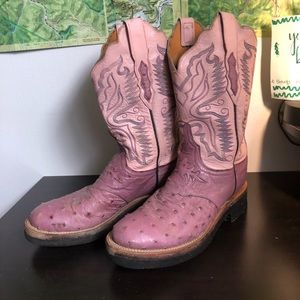Authentic Lucchese Ostrich Boots